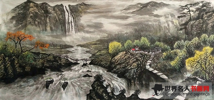 画家周志江山水画