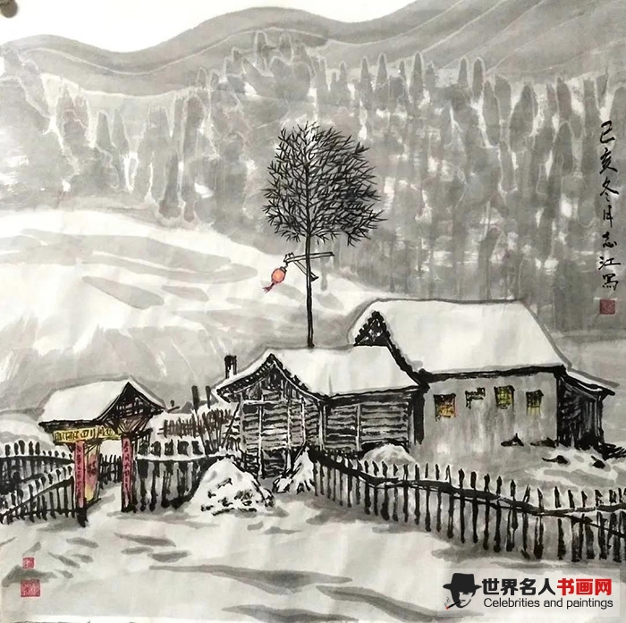 画家周志江山水画