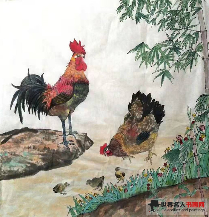 画家周志江花鸟画