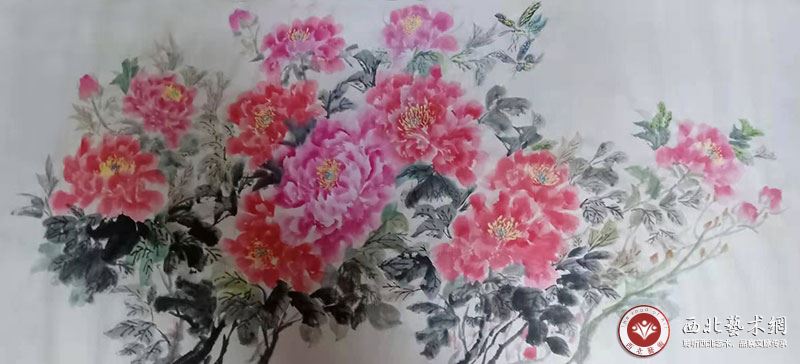 童小红牡丹作品